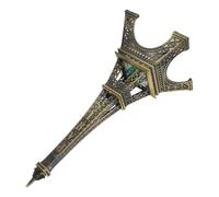 Ipetboom Statua Torre Eiffel Parigi Ornamenti Decorativi LED in Lega di Zinco e Plastico, Luce Notturna Bianca a 16 Perle per Decorazioni Luminose Casa