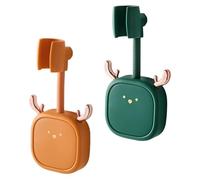 Ipetboom Supporti per Soffione Doccia senza Fori 2 Pezzi Basi di Fissaggio Regolabili per Doccia da Parete Staffe Portatili in Materiale Resistente per Bagno Adatte alla Maggior Parte