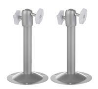 Ipetboom Supporto a Parete per Telecamera di Sicurezza in Alluminio Staffa Base Ampia Testa a Sfera Orientabile a 360° e Inclinazione 90° Set da 2 Pezzi per Montaggio e Monitoraggio