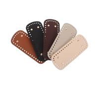 Ipetboom Supporto Inferiore per Borse all'Uncinetto 5 Pezzi in PU Robusto Inserto Rettangolare 8X20 CM per Lavori a Maglia e Protezione del Fondo Borsa