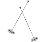 Ipetboom Supporto per Bandiera da Scrivania in Metallo Argento, Base Stabile 2 Pezzi, Facile da Installare, per Bandiere Piccole e Eventi Storici
