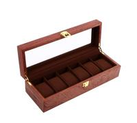 Ipetboom Supporto Per Custodia Per Orologio in Legno Con 6 Scomparti