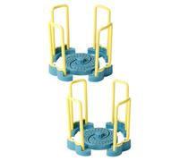 Ipetboom Supporto Porta Ciotole da Tavolo Telescopico in Plastica Resistente, Set 2 Pezzi Cestello Rotante Scolapiatti Multifunzione per Organizzazione Cucina e Asciugatura Stoviglie