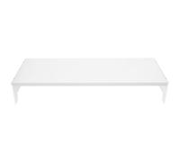 Ipetboom Supporto Rialzato per Computer in Acrilico Bianco 50X20X8Cm Organizer da Scrivania Stabile per Monitor e Laptop Base Ergonomica per Ufficio e Casa