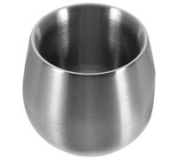 Ipetboom Tazza Da Barba Inox Doppia Parete Resistente e Decorativa Per Creare Di Sapone Da Barba Per Casa e Viaggi