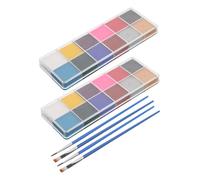 Ipetboom Trucco Lavabile Per Viso Base D'acqua Da Colori Kit Per Trucco Professionale Per Principianti Per Halloween Cosplay Teatro e Festival