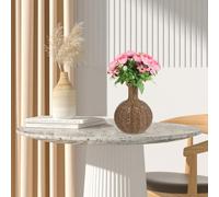 Ipetboom Vaso Decorativo Intrecciato in Plastica e Ferro Contenitore per Fiori Artificiali Stile Pastorale Vaso da Tavolo Rustico per Ufficio Balcone e Decorazioni Domestiche