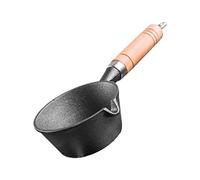 Ipetboom Vaso in ghisa, 1 pezzo Burro Riscaldamento a olio in ferro con manico in legno Rivestimento Pentole Melting Pot