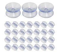 Ipetboom Ventose Trasparenti Bifacciali in Silicone 20 MM Set da 50 Pezzi Cuscinetti in Gomma Antiscivolo per Vetro Superfici Lisce Uso Domestico e Decorazioni Festività