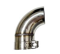 IPEVMLZ 1 Pz. 22-76 Mm Accessori Per Modifiche Auto Ricambi Silenziatore Per Tubo Di Scarico Raccordo A Gomito In Acciaio Inox 304(48MM(Fit 45MM Pipe))