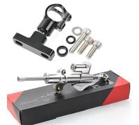 IPEVMLZ Accessori Per Moto Ammortizzatore Direzionale Stabilizzatore Ammortizzatore Sterzo Staffa Per CFMOTO 800NK 2023 2024(Argento 2)