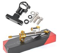 IPEVMLZ Accessori Per Moto Ammortizzatore Direzionale Stabilizzatore Ammortizzatore Sterzo Staffa Per CFMOTO 800NK 2023 2024(Silver-Gold)