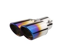 IPEVMLZ Automobile Tailpipe General Scarico Acciaio Inox Coperchio Modifica Silenziatore Sonoro(Blu,Dritto)