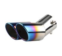 IPEVMLZ Automobile Tailpipe General Scarico Acciaio Inox Coperchio Modifica Silenziatore Sonoro(Blu,Curvo)