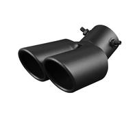 IPEVMLZ Automobile Tailpipe General Scarico Acciaio Inox Coperchio Modifica Silenziatore Sonoro(NERO,Curvo)