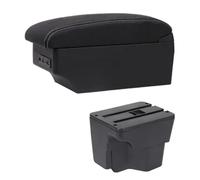 IPEVMLZ Bracciolo Centrale Auto Per Kia Rio 3 2011-2016 Scatola Interni Ricambi Auto Poggia Braccio In Pelle Console Centrale Vano USB(E1 Linea Bianca)