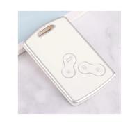 IPEVMLZ Guscio Copri Chiave Auto In TPU Per Renault Per Megane Per Clio Per Scenic Per Duster Per Kaptur Per Captur Per Logan Per Laguna(Silver White)