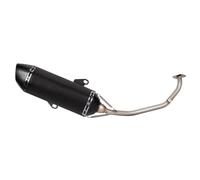 IPEVMLZ Marmitta Di Scarico Completa Per Moto Sistema Di Scarico Completo Tubo Di Collegamento Anteriore Per PCX125 PCX150 PCX160 2021-2025(NERO)