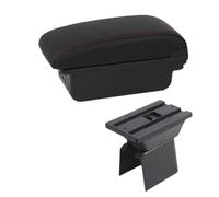 IPEVMLZ Per F&ord Per Fiesta Bracciolo Per F&ord Per Fiesta Mk5 Bracciolo Auto Vanity Centrale(B1 linea rossa 3USB)