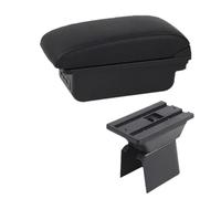IPEVMLZ Per F&ord Per Fiesta Bracciolo Per F&ord Per Fiesta Mk5 Bracciolo Auto Vanity Centrale(B2 linea nera 3USB)
