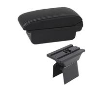 IPEVMLZ Per F&ord Per Fiesta Bracciolo Per F&ord Per Fiesta Mk5 Bracciolo Auto Vanity Centrale(B3 linea bianca 3USB)