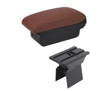 IPEVMLZ Per F&ord Per Fiesta Bracciolo Per F&ord Per Fiesta Mk5 Bracciolo Auto Vanity Centrale(B6 marrone 3USB)