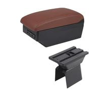 IPEVMLZ Per F&ord Per Fiesta Bracciolo Per F&ord Per Fiesta Mk5 Bracciolo Auto Vanity Centrale(C6 brown 7USB)