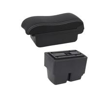 IPEVMLZ Per F&ord Per Fiesta Per Fiesta MK7 2009-2017 Bracciolo Auto Scatola Di Deposito Retrofit Interni Box Bracciolo Centrale(A3 Black white NO USB)