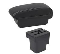 IPEVMLZ Per F&ord Per Focus 2 Mk2 2005 2006 2007-2011 Bracciolo Auto Bracciolo Console Centrale Stoccaggio Doppio Strato(B1 Linea Bianca)