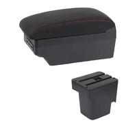 IPEVMLZ Per F&ord Per Focus 2 Mk2 2005 2006 2007-2011 Bracciolo Auto Bracciolo Console Centrale Stoccaggio Doppio Strato(E1 Linea Rossa)