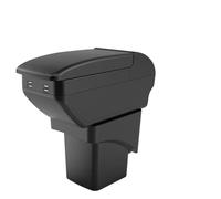 IPEVMLZ Per F&ord Per Focus 2 Scatola Bracciolo Per F&ord Per Focus 2 Mk2 Bracciolo Auto Scatola Di Archiviazione Centrale Supporto Braccio(B2 Linea nera 4 USB)