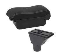 IPEVMLZ Per FIAT Per PANDA II Bracciolo Scatola Centrale Interni Retrofit Ricarica USB Accessori Auto(A3 Black white NO USB)