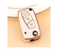 IPEVMLZ Per Fiat Per Panda Per Stilo Per Punto Per Doblo Per Grande Per Bravo Per Ducato Custia Pieghabile In TPU Per Telecomando Auto(BIANCO)