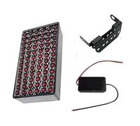 IPEVMLZ Spia Luminosa Universale 12V Stile F1 72 LED Accessori Per Auto Luce Freno Posteriore Rossa Fissa Stroboscopica Lampeggiante Per VW Ecc(Red beads)