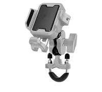 IPEVMLZ Supporto Navigazione Antifurto Con Ammortizzatore Per Moto(GRIGIO,Handlebar)