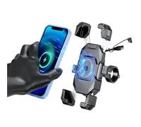 IPEVMLZ Supporto Per Telefono Moto Caricatore Wireless Da 15 W 36 USB C Per Scooter Per Bici Bicicletta Per Ricarica Rapida 5.5"-7.2"(Wireless Charger)