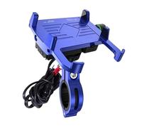IPEVMLZ Supporto Telefono Moto Con Caricabatterie Rapido USB 2.5A/QC3.0 3A Supporto Mobile Per Cellulare Bici(Blu,M6S)