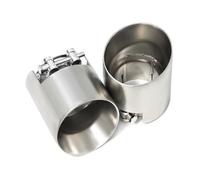 IPEVMLZ Terminale Di Scarico Per Serie 3 G20 G21 320d 330i 330e 320i In Acciaio Inox Accessori Per Modifiche Auto(Argento A,2 PZ)