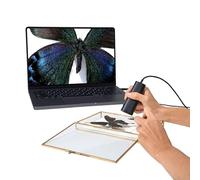 IPEVO P2V ULTRA 4K/13MP Object Camera con clip per fotocamera, super messa a fuoco macro da 1 cm, palmare, webcam e doc, microfono integrato con riduzione del rumore AI, per dimostrazioni ravvicinate,