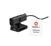 IPEVO VurboCam 4K Vurbo.ai-Powered Webcam, Ultra HD 13MP USB Camera per PC/Mac, AI Meeting Notes, traduzione in tempo reale, riduzione del rumore, Plug-and-Play per Zoom, squadre