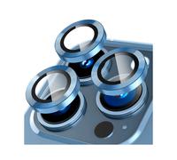 (iPhone 11 blu) 100 pezzi Pellicola protettiva in vetro temperato con anello metallico per fotocamera CD per iPhone