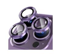 (iPhone 11 viola) 100 pezzi di pellicola protettiva in vetro temperato con anello metallico per fotocamera CD