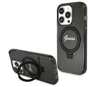 iPhone 13 Pro Max Guess Ring Stand Glitter MagSafe Case Nero