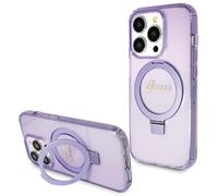 iPhone 13 Pro Max Guess Ring Stand Glitter MagSafe Case Viola