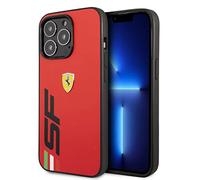 iPhone 13 PRO - Pelle ROSSA Stampato Big SF Logo - FERRARI