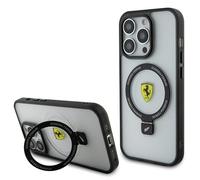 CG MOBILE Ferrari Magfit - Custodia con supporto ad anello per iPhone 15 Pro, trasparente