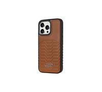 iPhone 15 Pro Max con custodia Audi MagSafe marrone