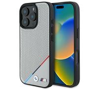 iPhone 16 Pro BMW Hardcase MagSafe Tricolor Line Grigio