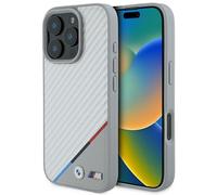 iPhone 16 Pro, custodia rigida BMW in carbonio con MagSafe, colore grigio