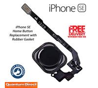 IPHONE 5s / Se Completo Pulsante Home Ricambio Nastro Con Guarnizione - Nero